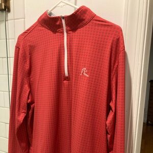 Rhoback | Red OHIO Printed Performance 1/4 Zip Pullover Men’s M
